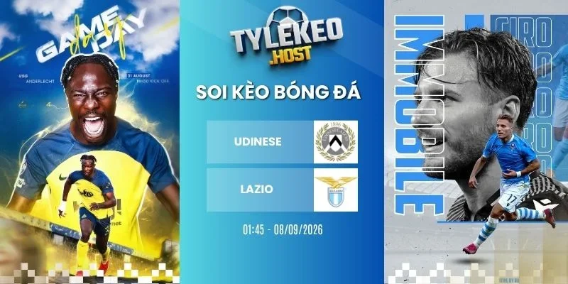 Kèo nhà cái Udinese vs Lazio - Serie A, 08/09/2026